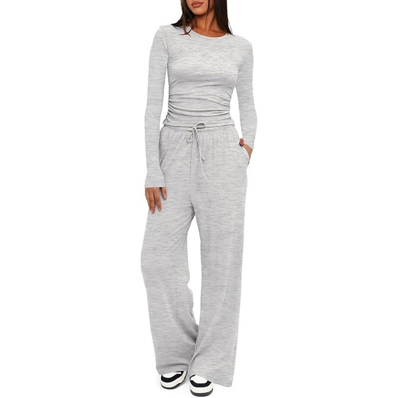 Long Sleeve Solid Color Women Casual Suits