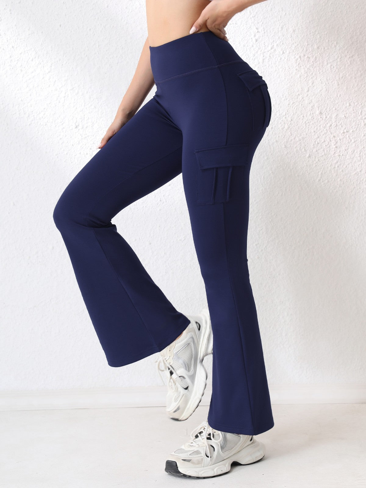 High Waist Flare Leggings with Pockets