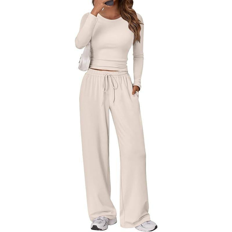 Long Sleeve Solid Color Women Casual Suits