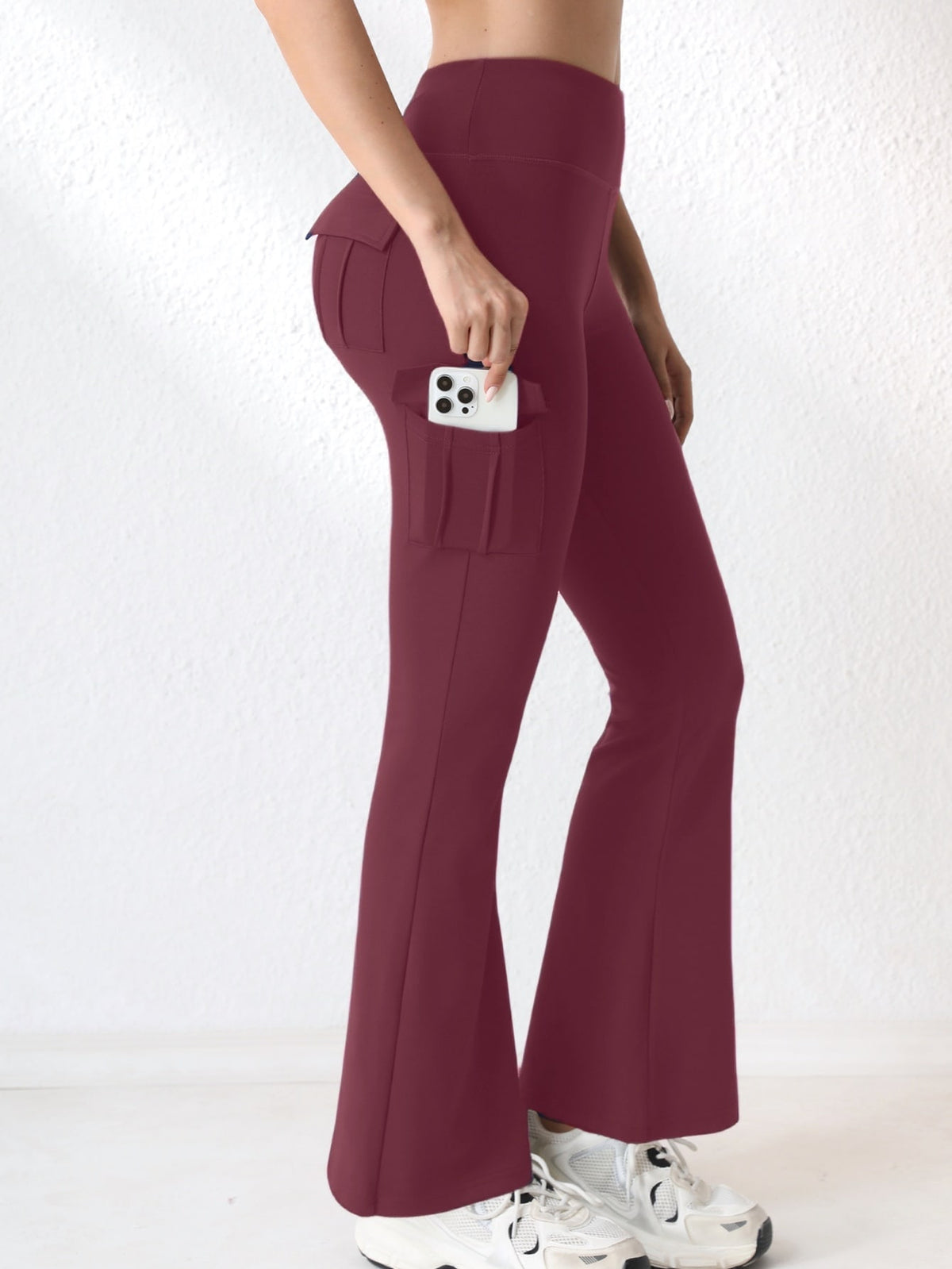 High Waist Flare Leggings with Pockets