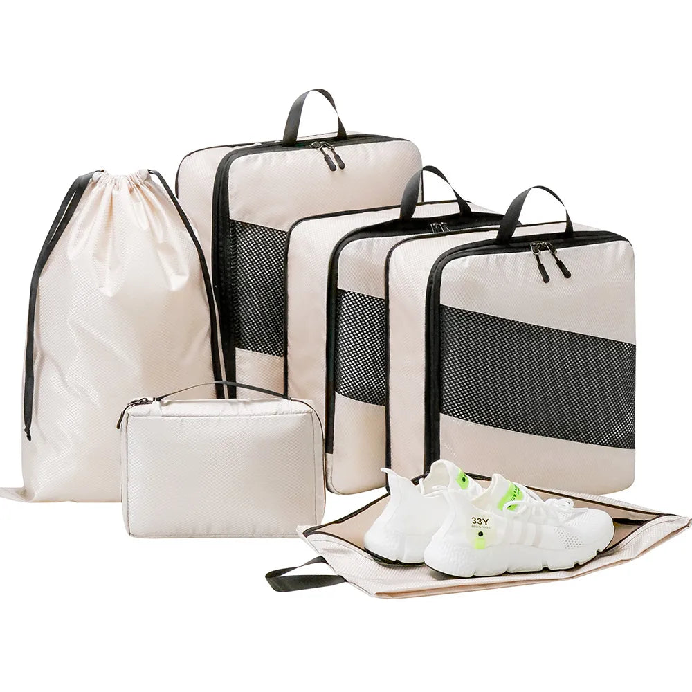 Packing organiser set; luggage and other props not included
