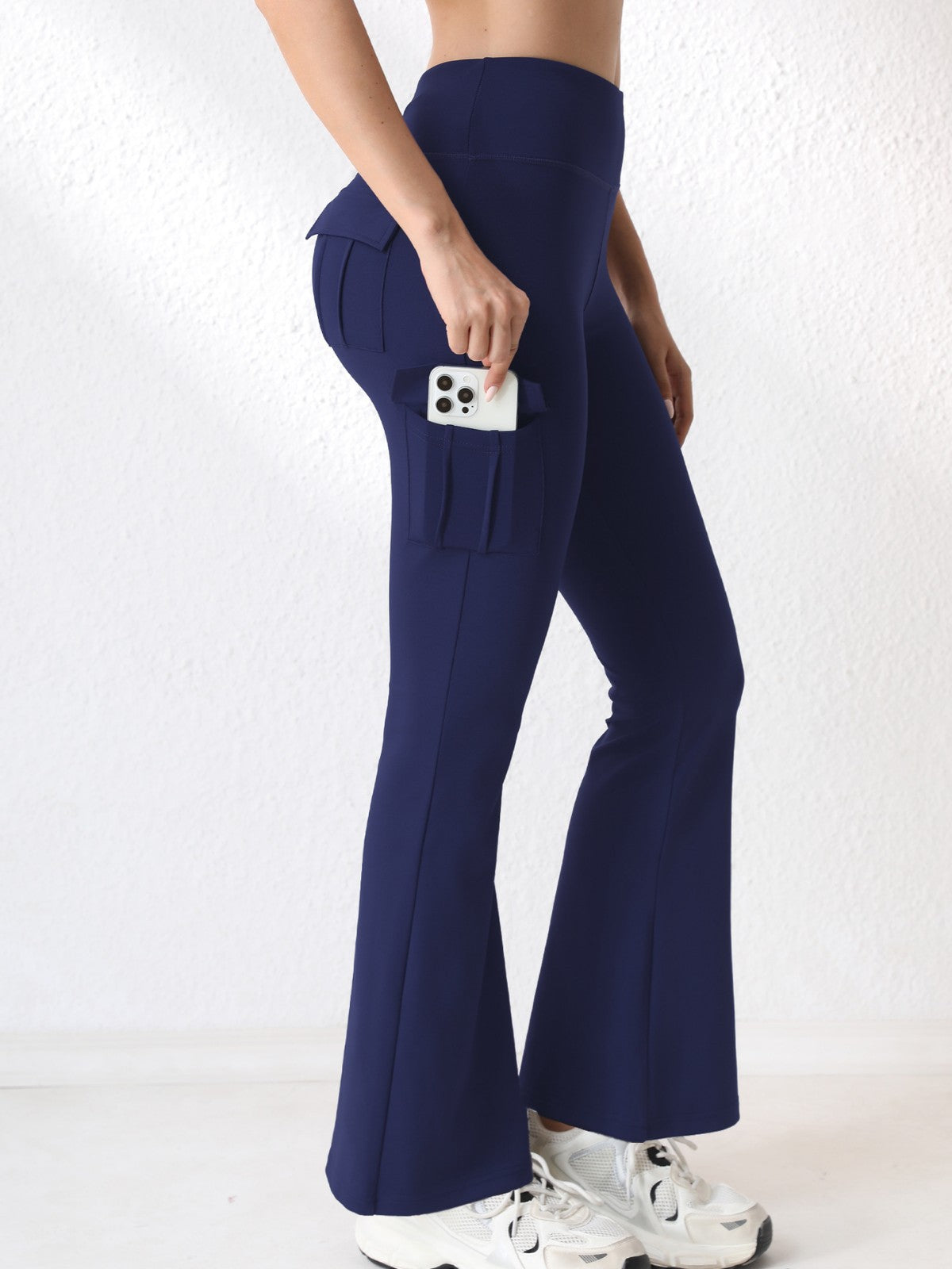 High Waist Flare Leggings with Pockets
